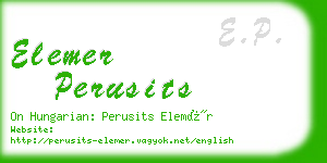 elemer perusits business card